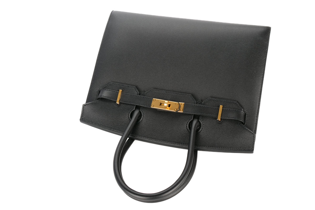 Hermès Birkin 30 Noir / Black Madame Sellier Gold Hardware - view 8