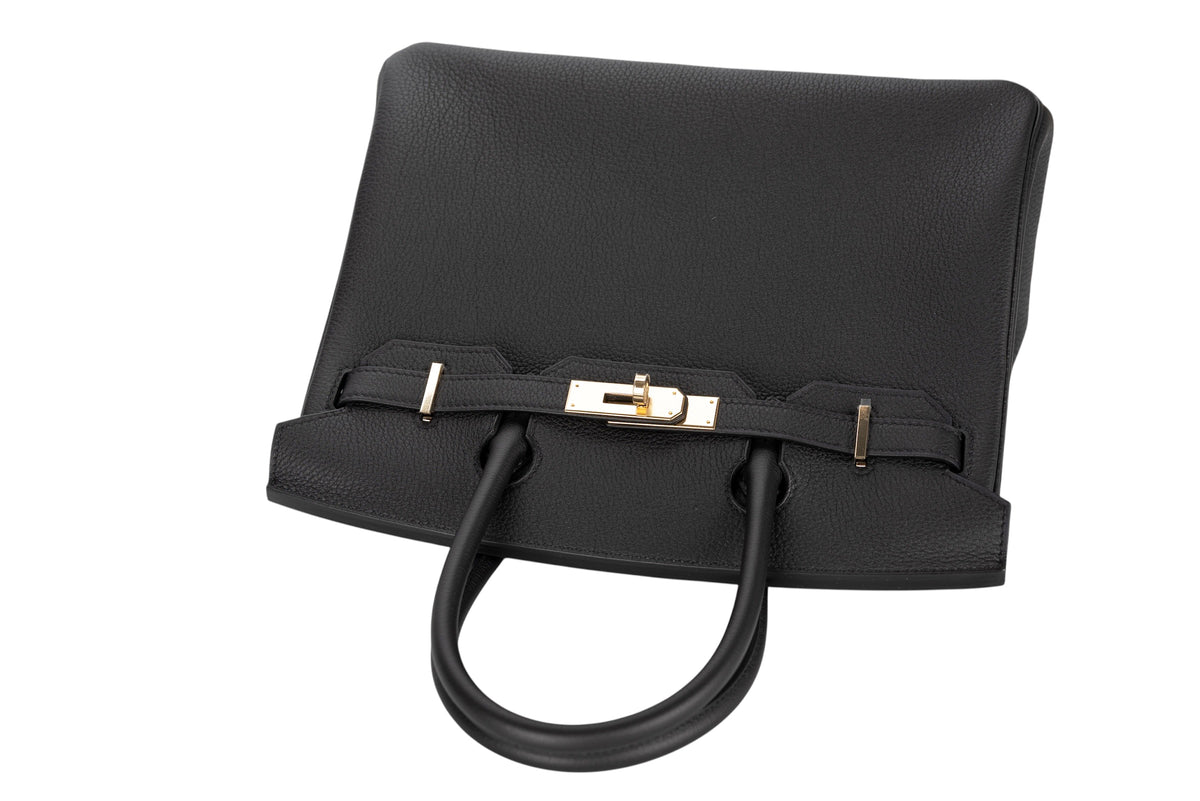Hermès Birkin 30 Noir - Black Togo Permabrass Hardware - view 8