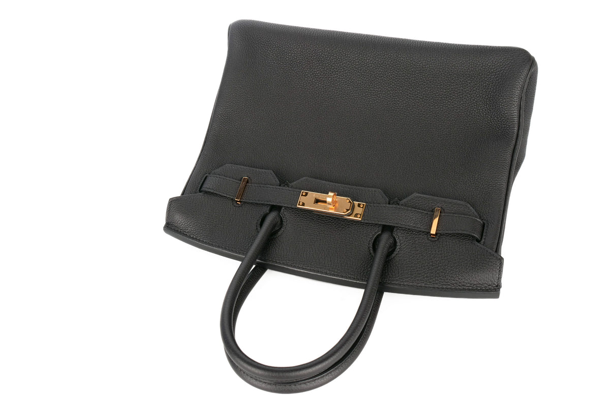 Hermès Birkin 30 Noir - Black Togo Rose Gold Hardware - view 8
