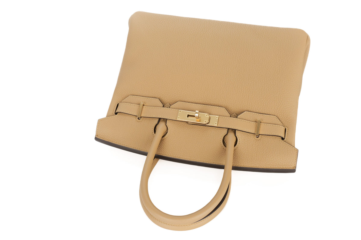 Hermès Birkin 30 Poussiere Togo Permabrass Hardware - view 8