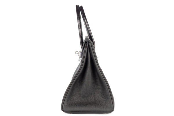 Hermès Birkin 30 Touch – Noir Togo & Shiny Crocodile Niloticus with Palladium Hardware