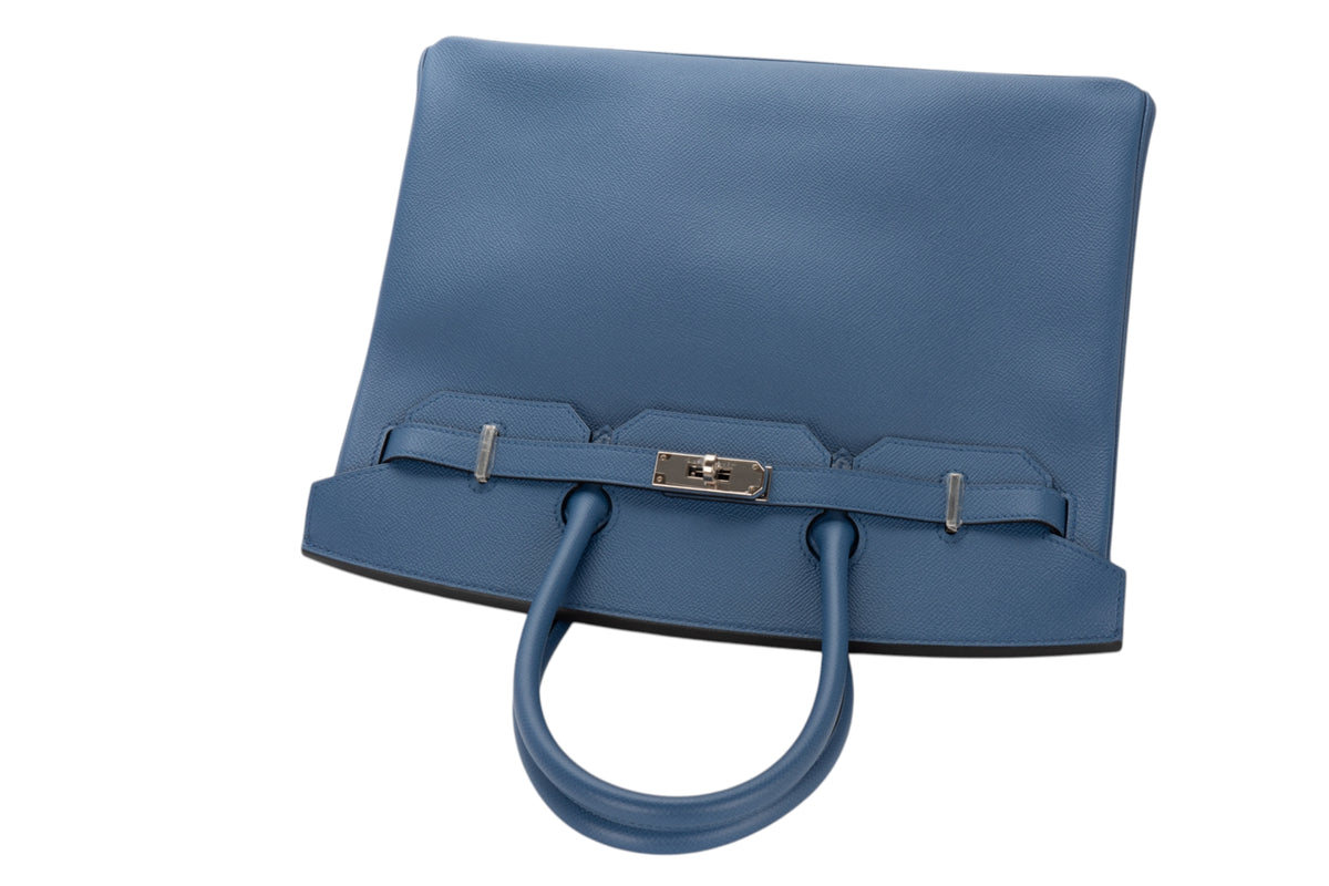 Hermès Birkin 35 Bleu Azur Epsom Retourne Palladium Hardware - view 8