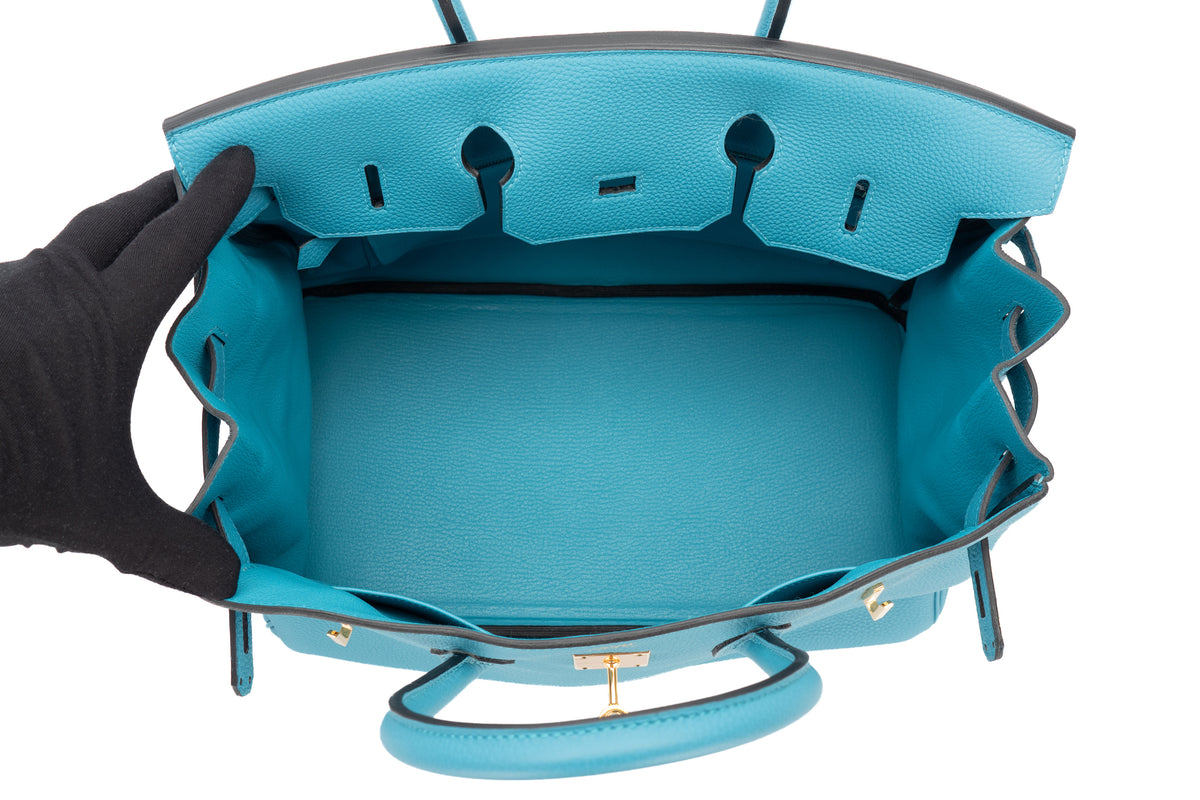 Hermès Birkin 35 Bleu Turquoise Togo Gold Hardware - view 10