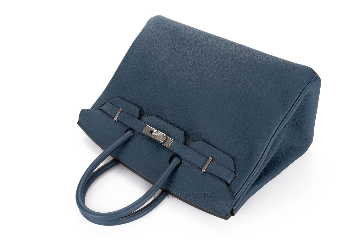 Hermès Birkin 35 Bleu de Prusse Togo Palladium Hardware - view 8