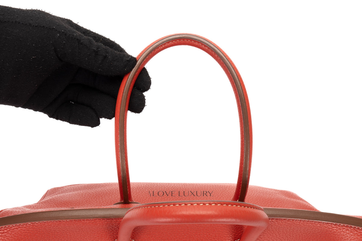Hermès Birkin 35 Brique Clemence Palladium Hardware - view 15