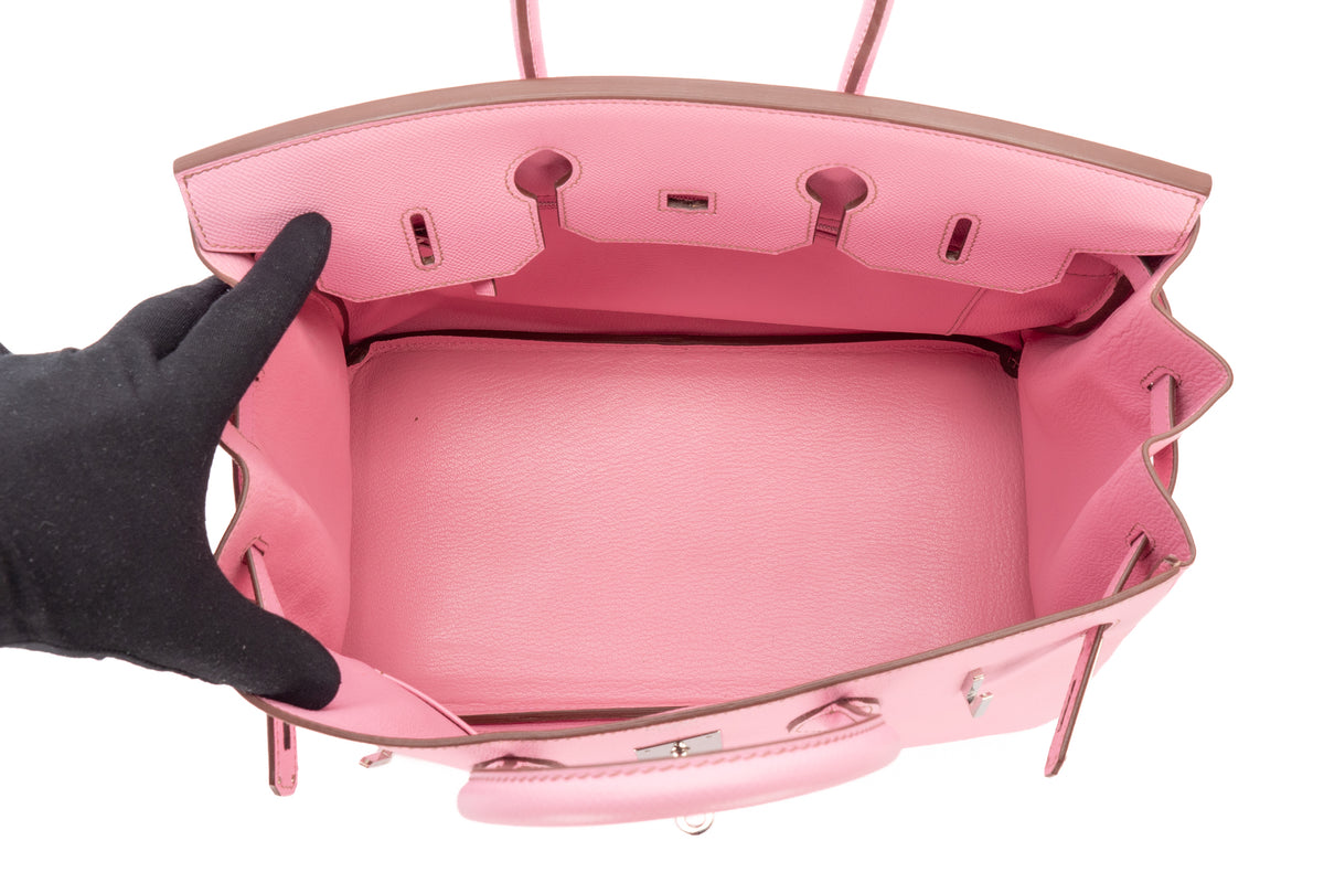 Hermès Birkin 35 Bubblegum Epsom Retourne Palladium Hardware - view 10