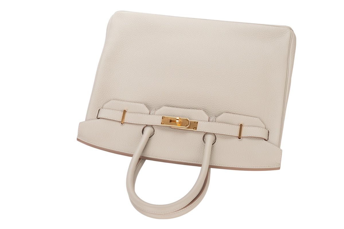 Hermès Birkin 35 Gris Perle Togo Gold Hardware - view 8