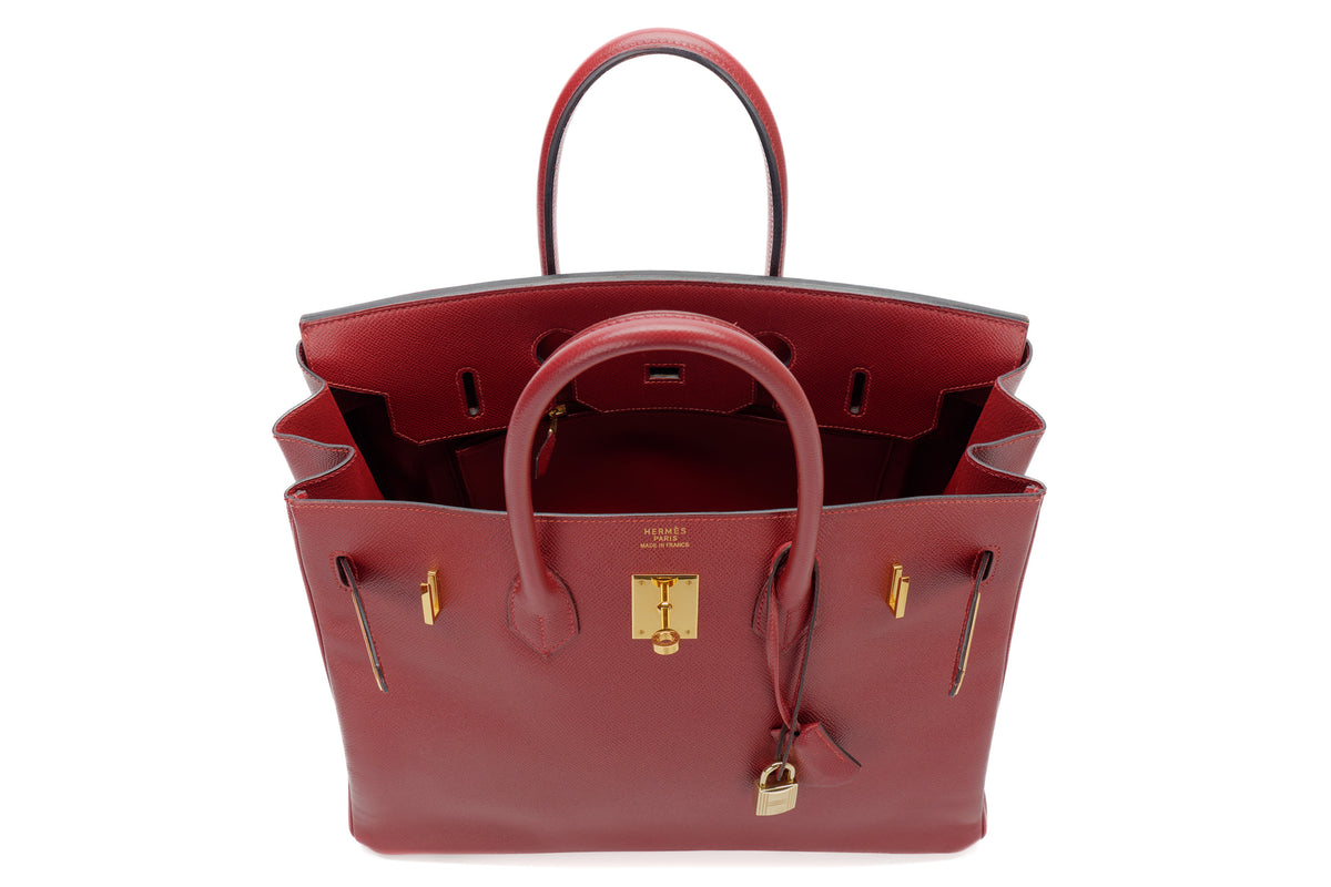 Hermès Birkin 35 Rouge H Courchevel Gold Hardware - view 10