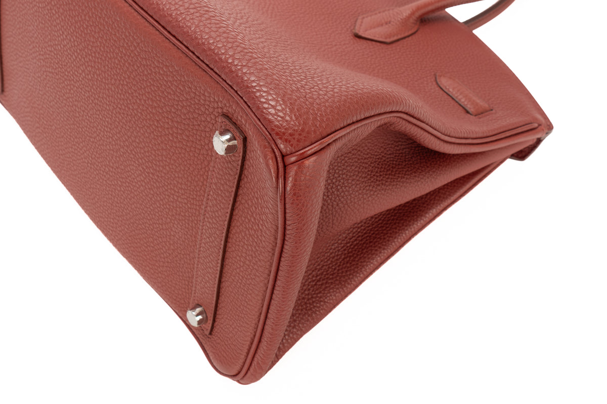 Hermès Birkin 35 Sienne Togo Palladium Hardware - view 13