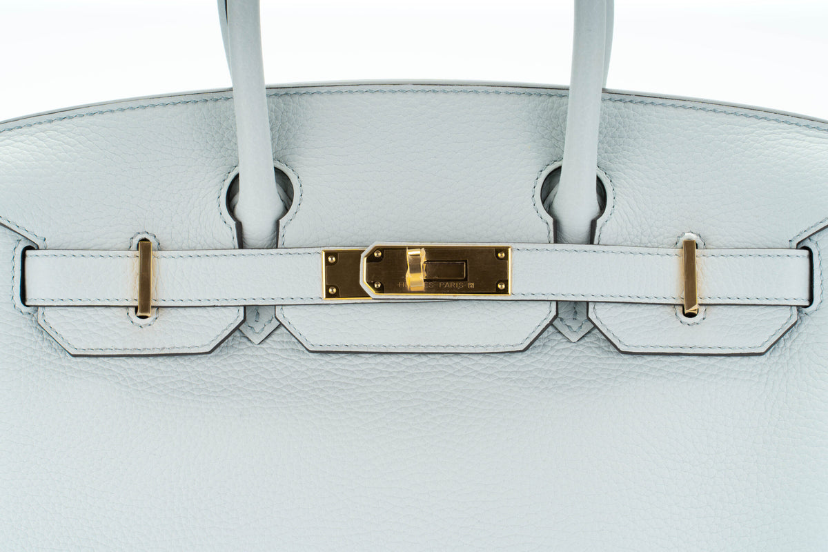 Hermès Birkin 30 Bleu Pale Clemence Gold Hardware - view 6