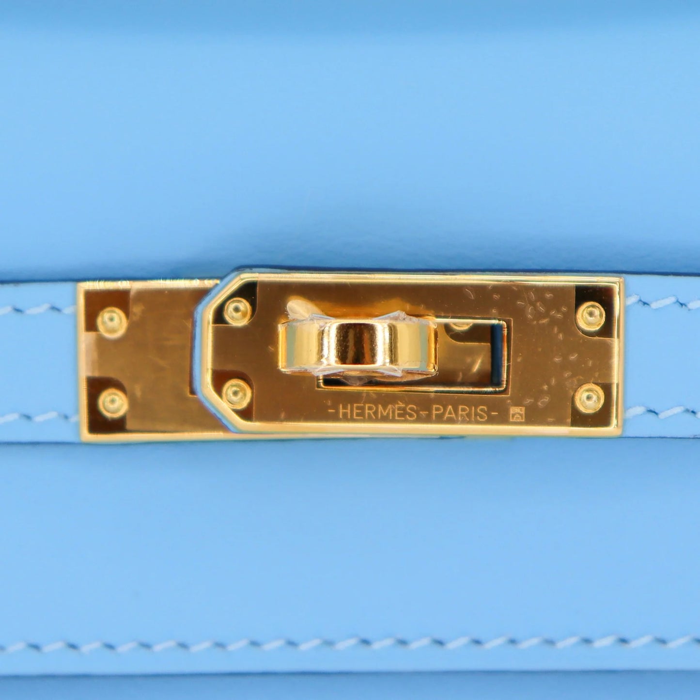 Hermès Kelly Pochette – Bleu Celeste Swift Leather with Gold Hardware - Zeuskicks