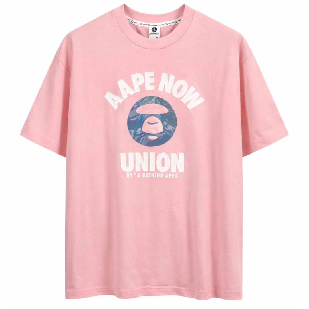 AAPE APE HEAD PRINT Tee PINK by BAPE