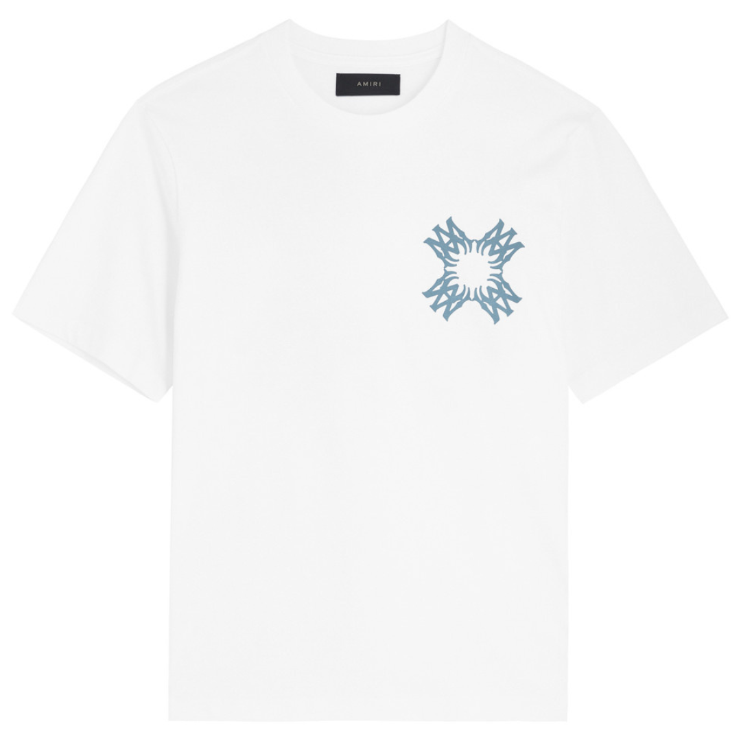 AMIRI MA QUAD TEE WHITE BLUE by AMIRI Apparel