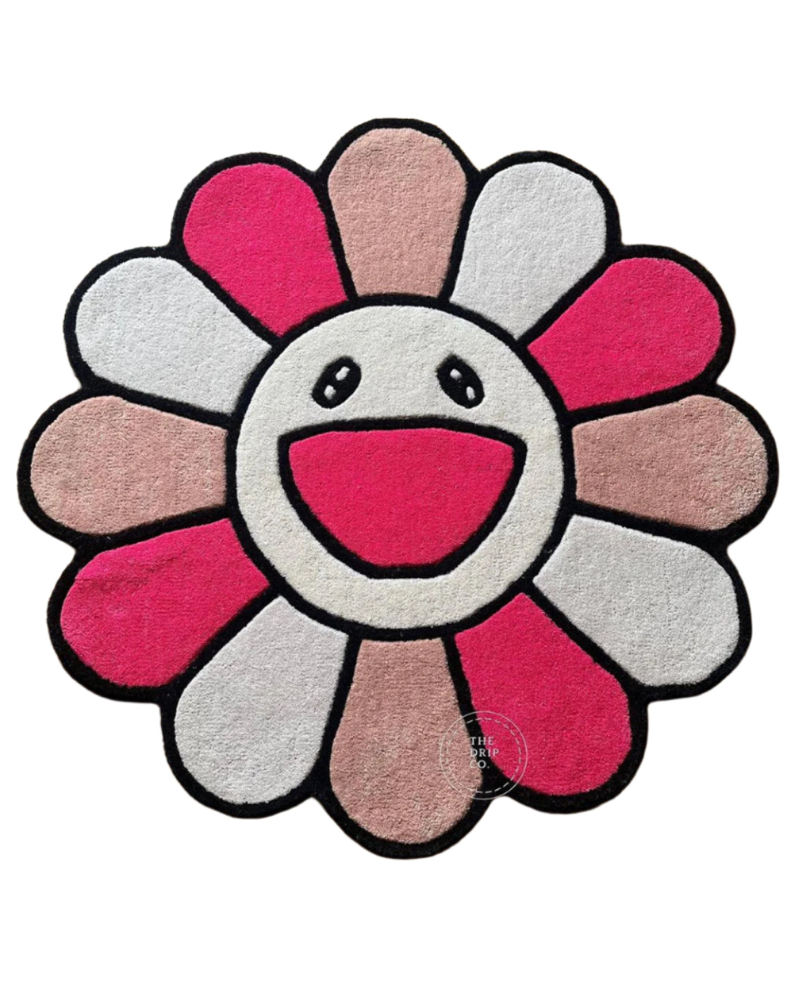 Murakami Pink flower Custom Rug by THE DRIP CO. RUGS
