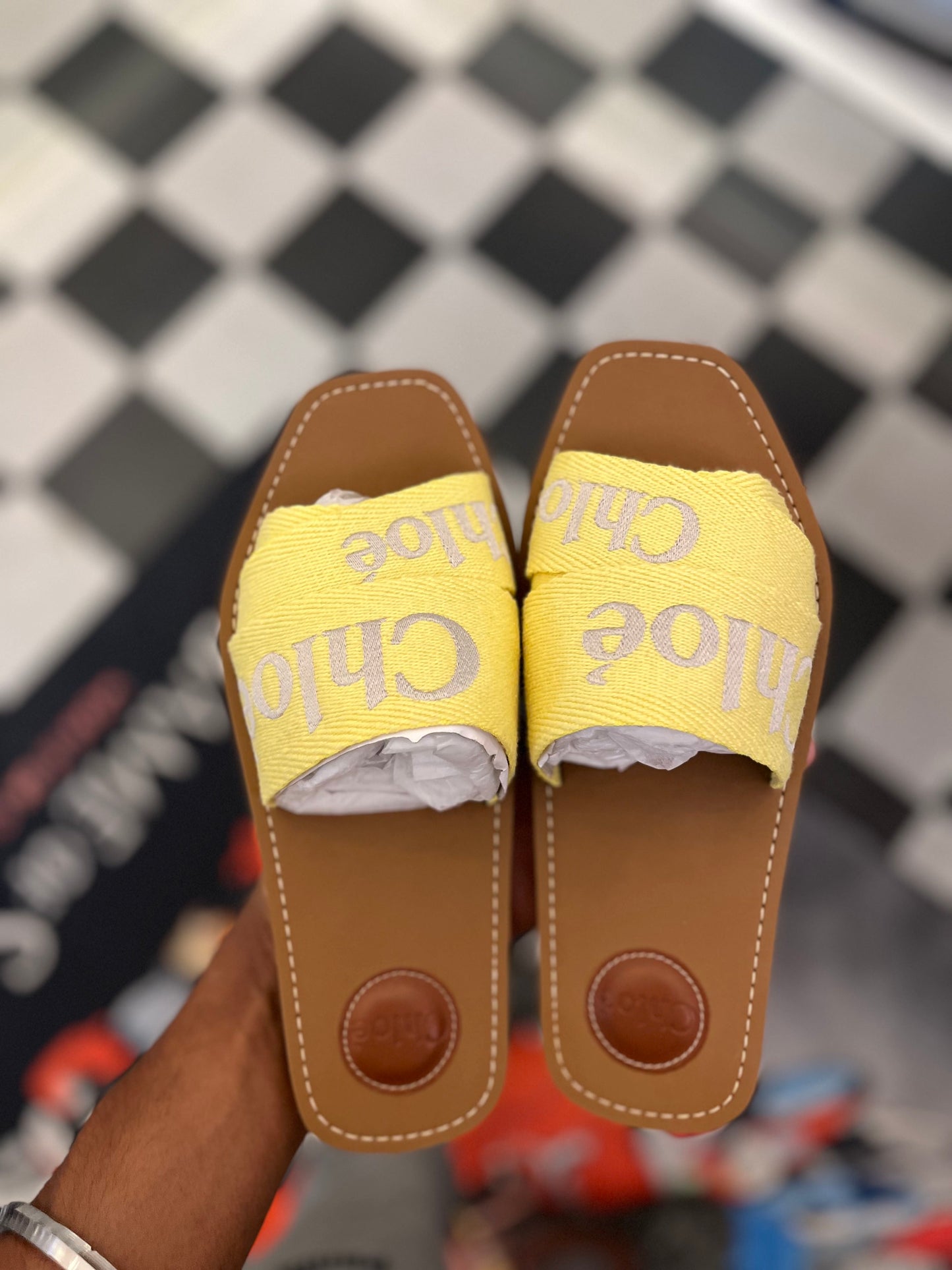 Chloe Yellow Slides