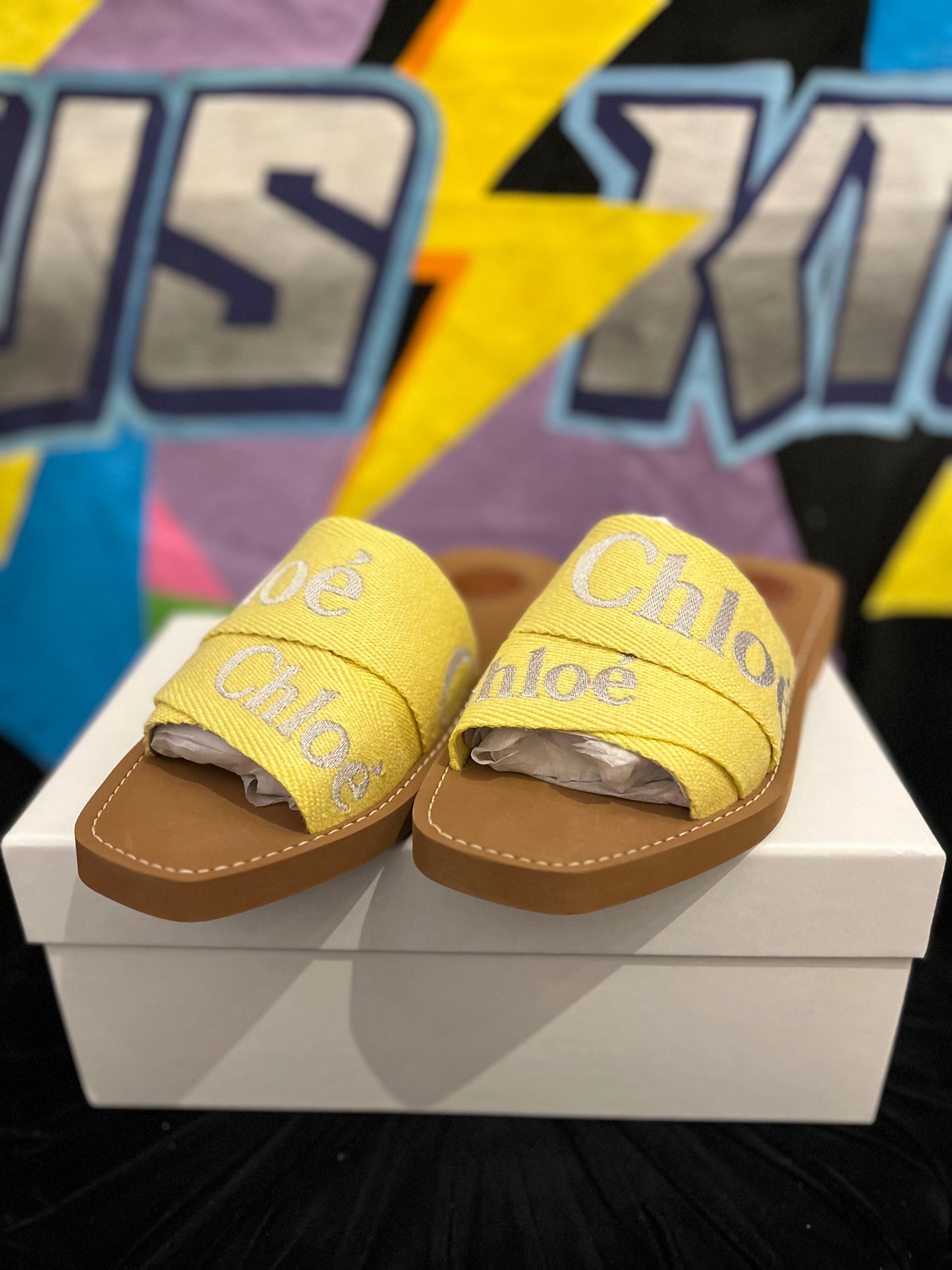 Chloe Yellow Slides