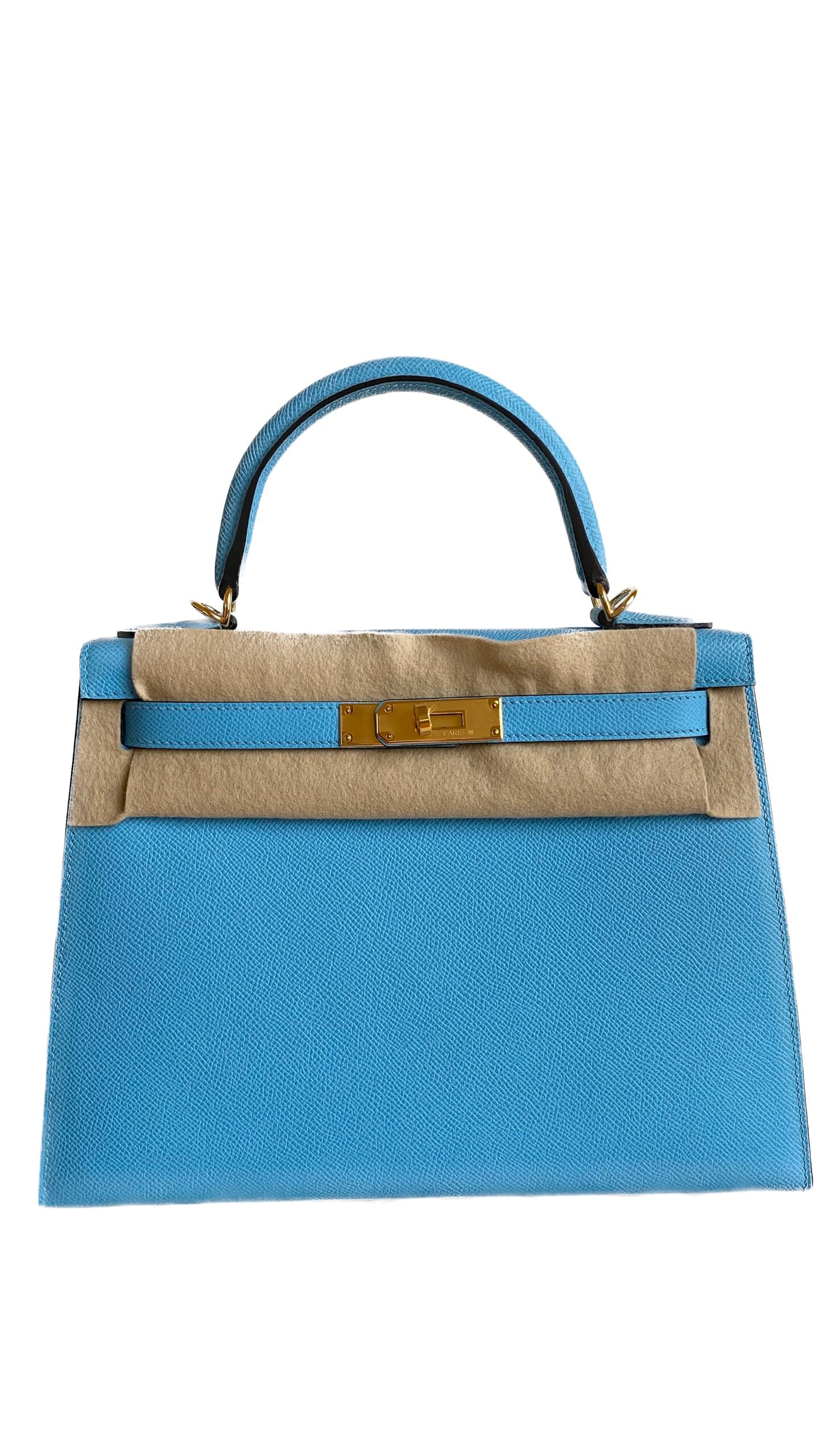 Hermès Kelly 28 – Celeste Epsom Leather with Gold Hardware