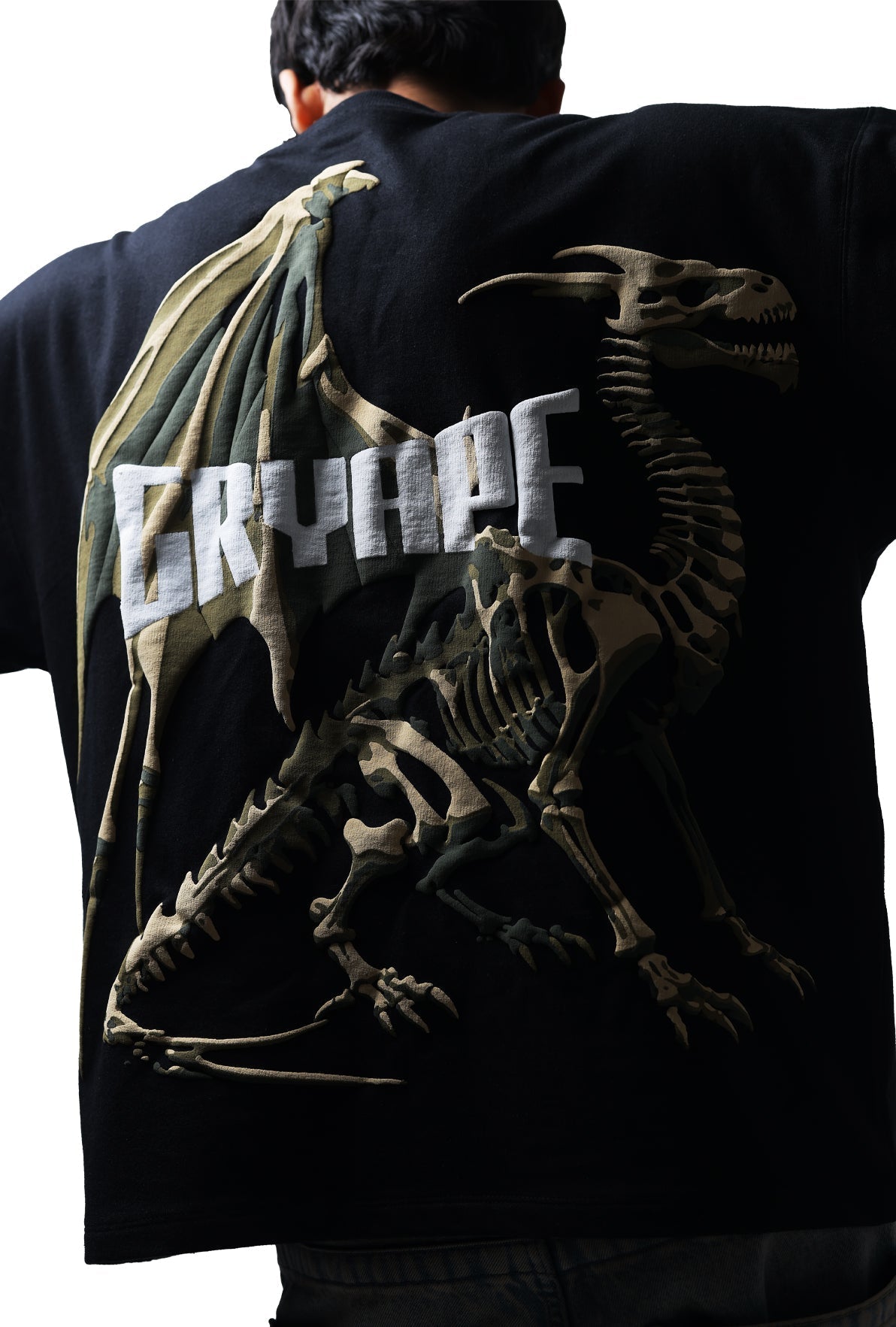 BLACK DRGN02 T-SHIRT by GRYAPE