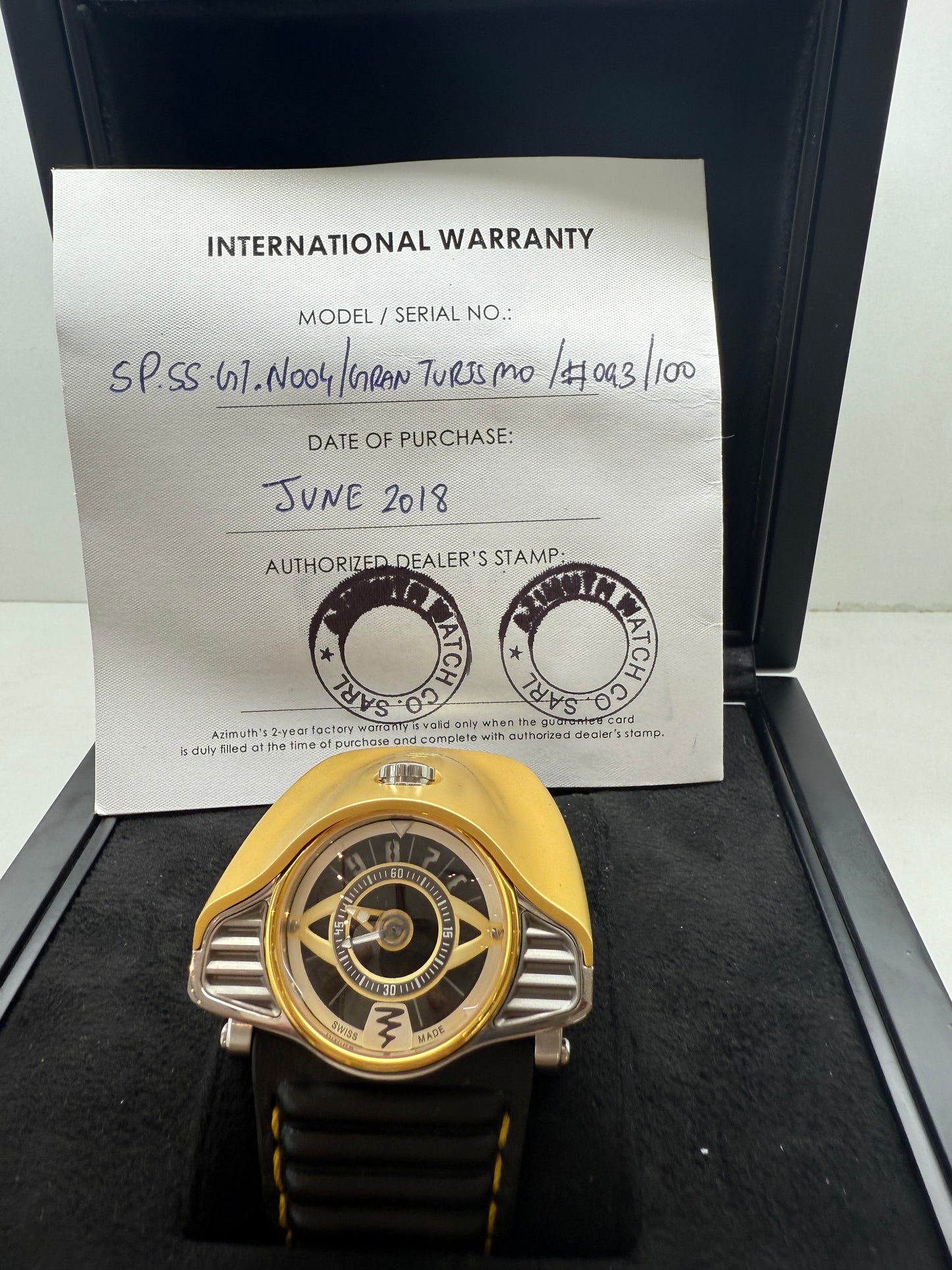 Brand New Azimuth Grand Turismo Steel Limited Edition Mens Watch only 100 watches worldwide