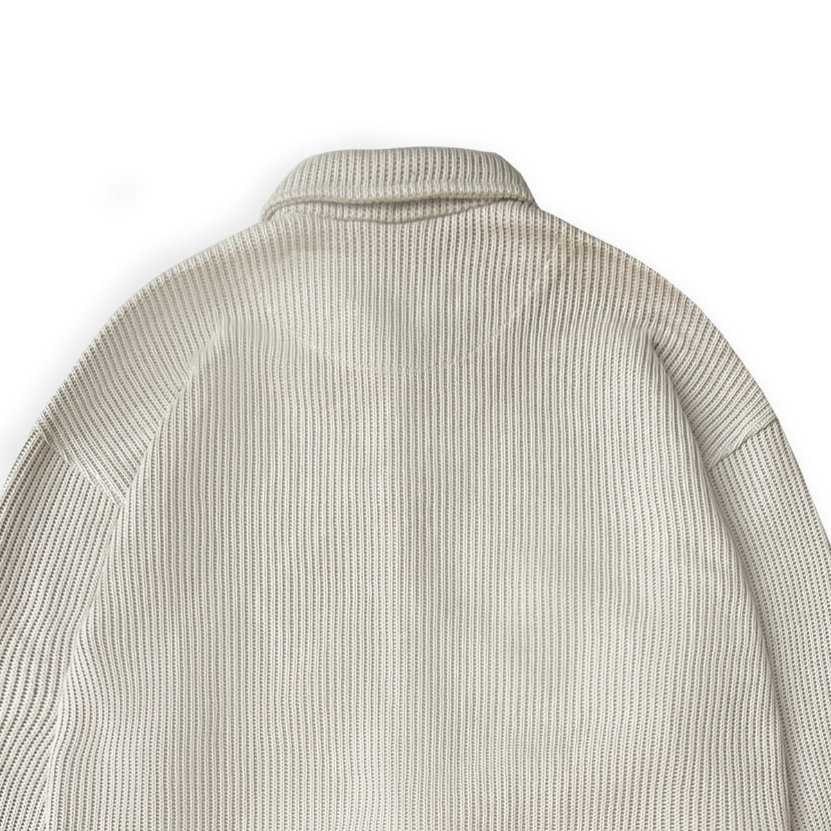 SWEATER KNIT FABRIC SHIRT(CREAM) by GREY AREA