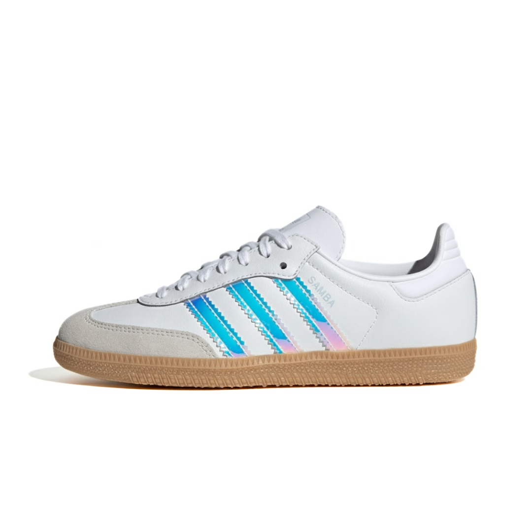 adidas Samba OG White Iridescent Stripes (GS) by ADIDAS