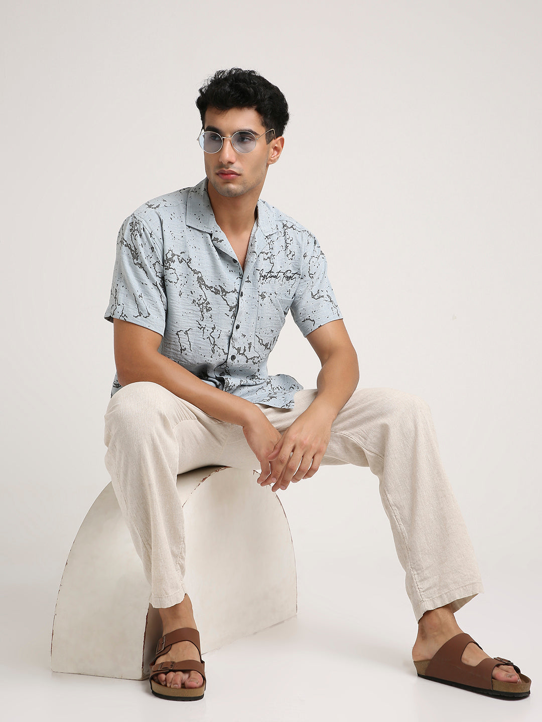 Splatter Shirt - Relaxed Fit (Blue) by Instinct First