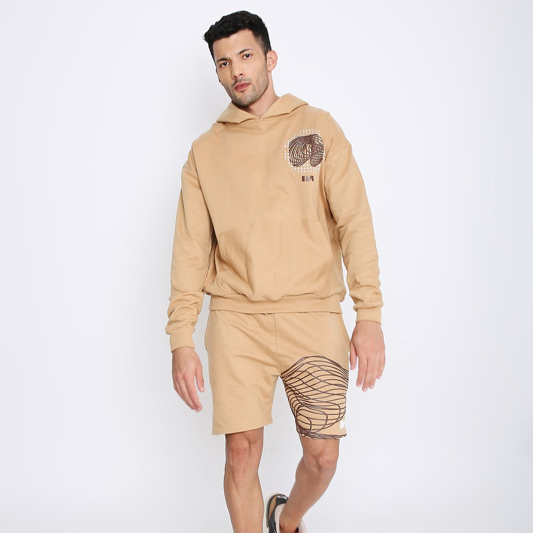 Oversized shorts (Iced Coffee) by Instinct First