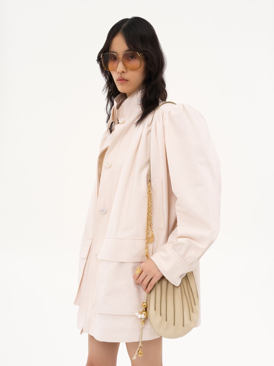 CHLOE Sea Treasures crossbody bag in soft leather Deep Ivory by CHLOE