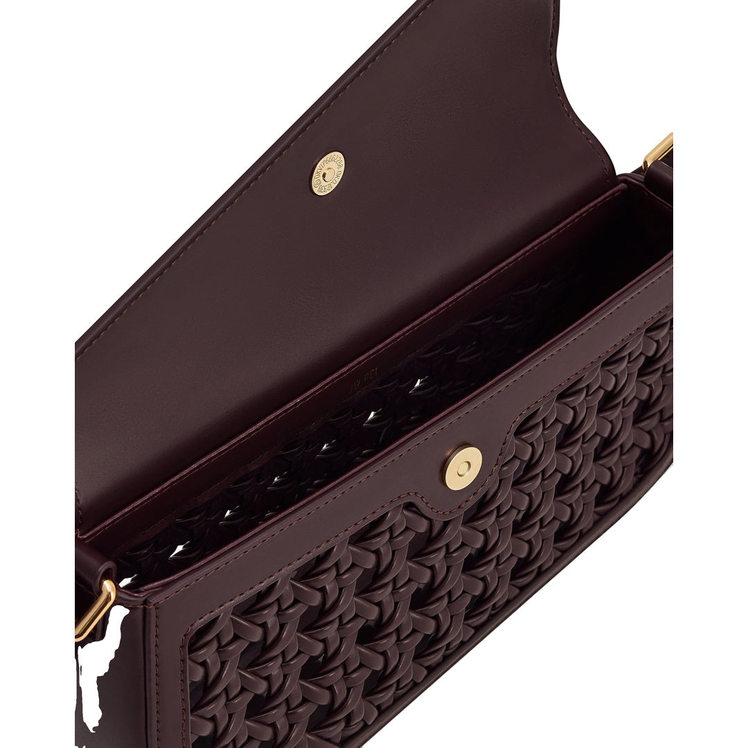 JW PEI Addisyn Cutout Woven Shoulder Bag - Burgundy by JW PEI