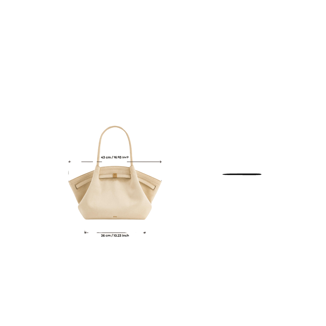 JW PEI Hana Medium Faux Suede Tote Bag - Off White by JW PEI