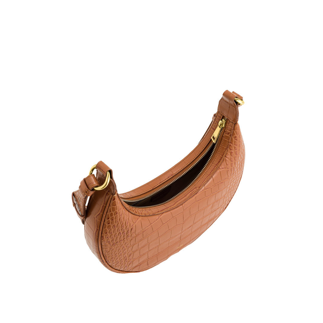 JW PEI Carly Saddle Bag - Acorn Brown Croc by JW PEI