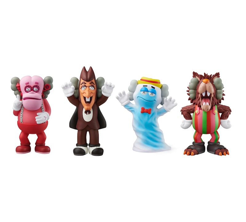 KAWS Cereal Monsters Franken Berry Count Chocula Boo Berry Frute Brute Figure Set by KAWS