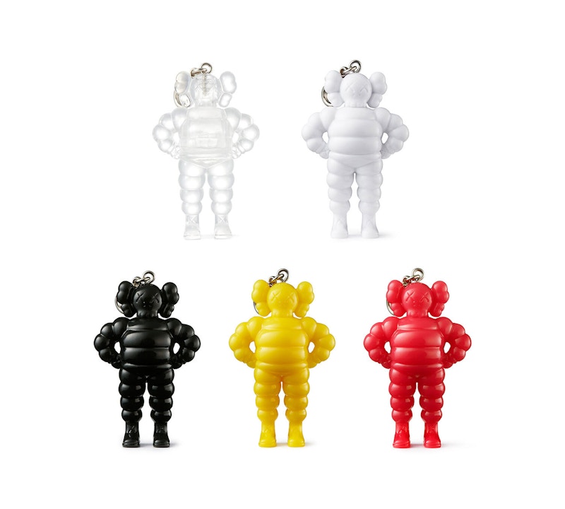 KAWS Tokyo First Chum Keychain Clear/White/Black/Yellow/Pink Set (2021) by KAWS