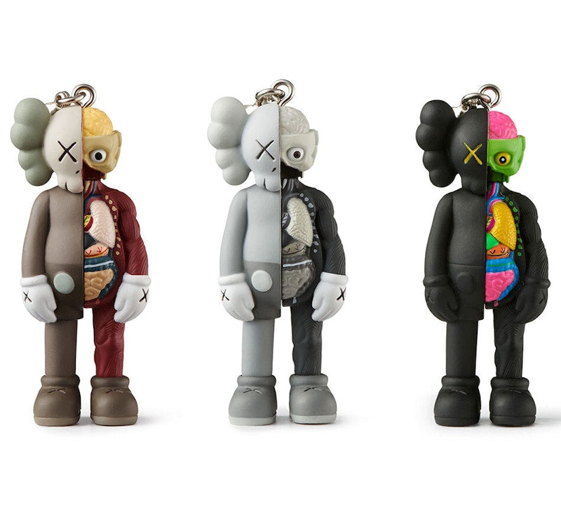KAWS Tokyo First Flayed Companion Keychain Brown/Gray/Black Set (2021) by KAWS