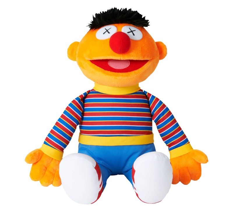 KAWS Sesame Street Uniqlo Ernie Plush Toy Orange by KAWS
