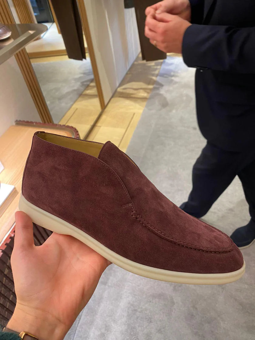 Loro Piana Open Walk – Very Dark Maroon Suede