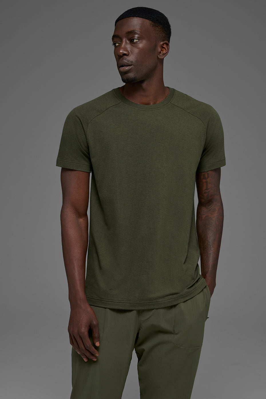 Triumph Raglan Tee - Green Olive (M1133R)