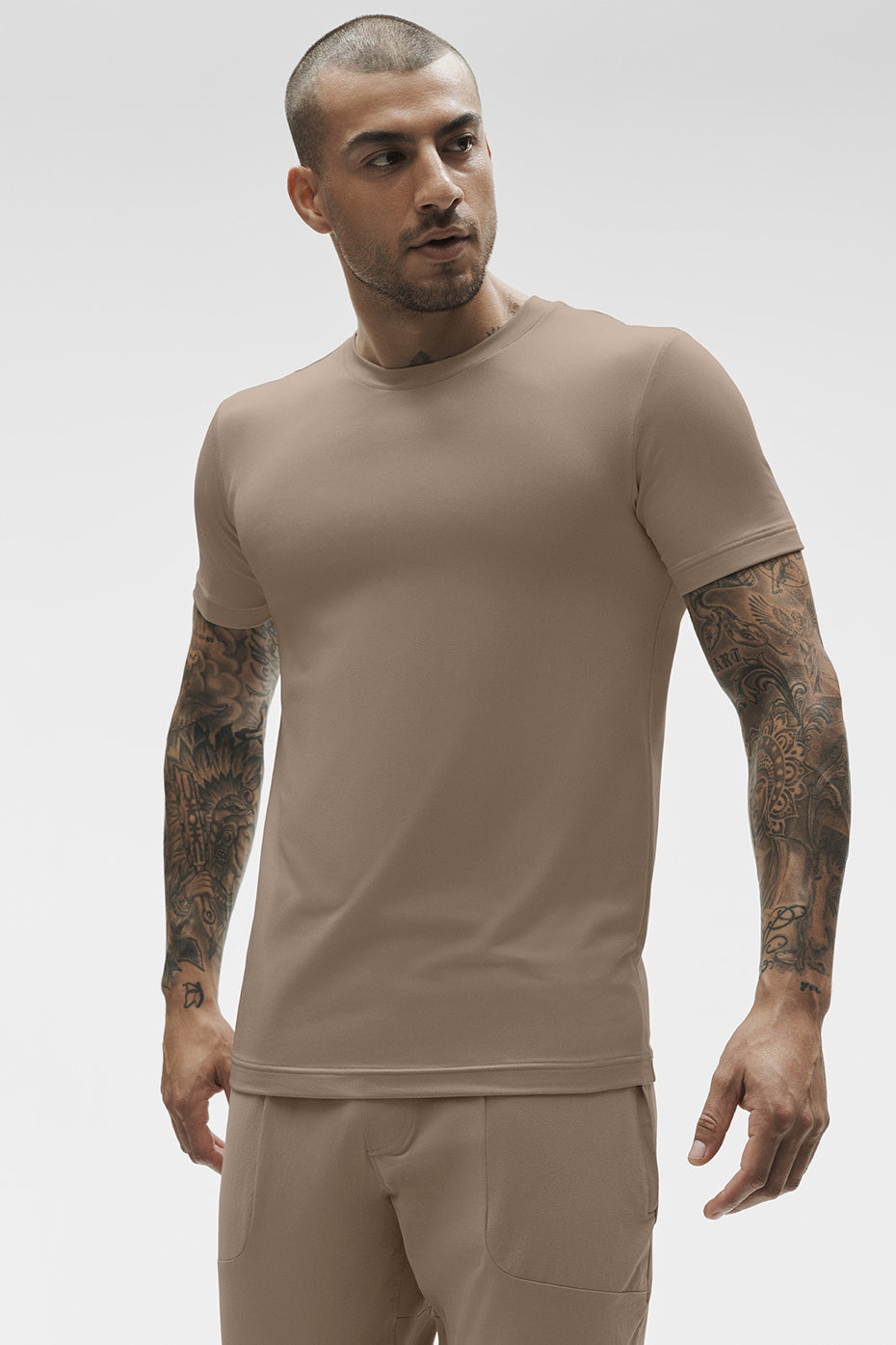 Conquer Reform Crewneck Short Sleeve - Gravel (M1205R)