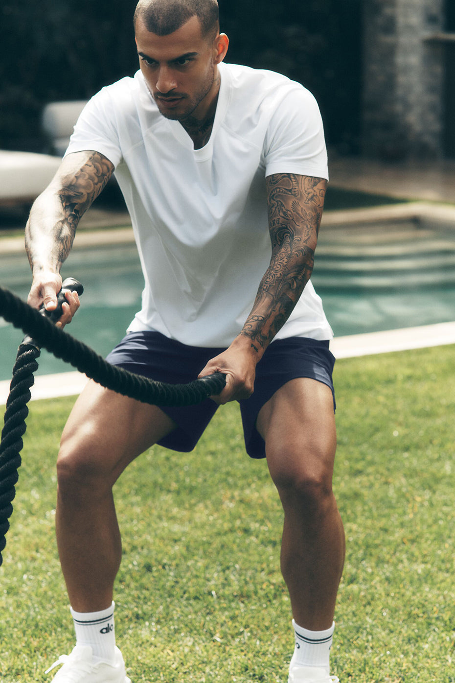 ALO Vapor Crewneck Short Sleeve - White (M1228R)
