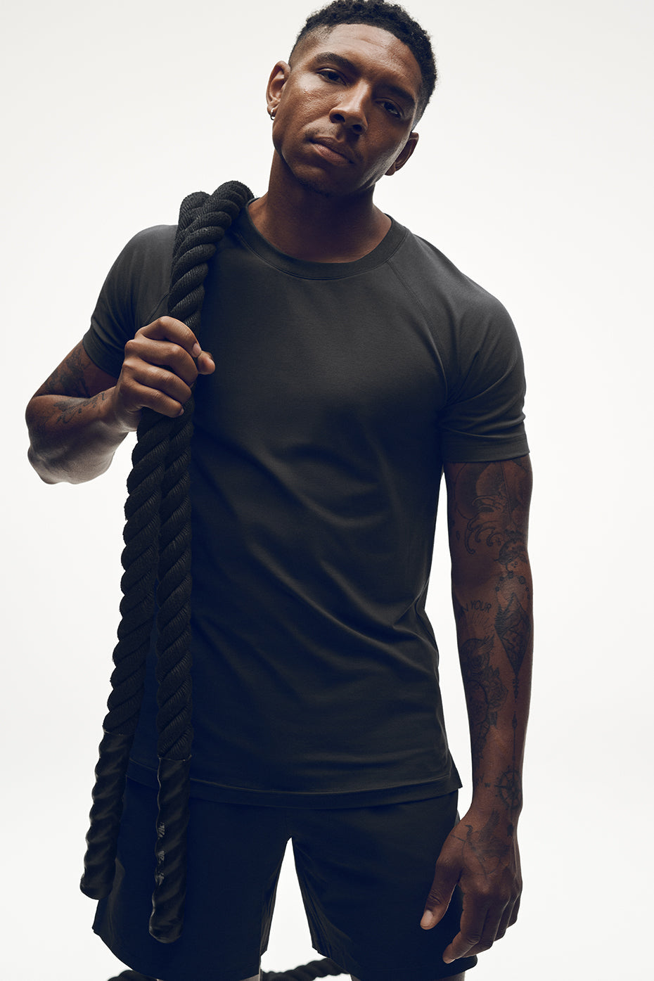 ALO Vapor Crewneck Short Sleeve - Anthracite (M1228R)