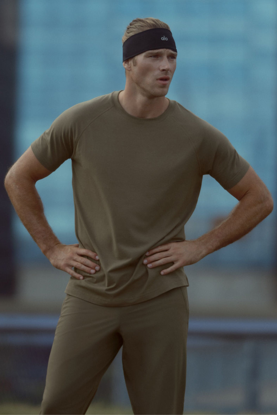 ALO Vapor Crewneck Short Sleeve - Olive Tree (M1228R)