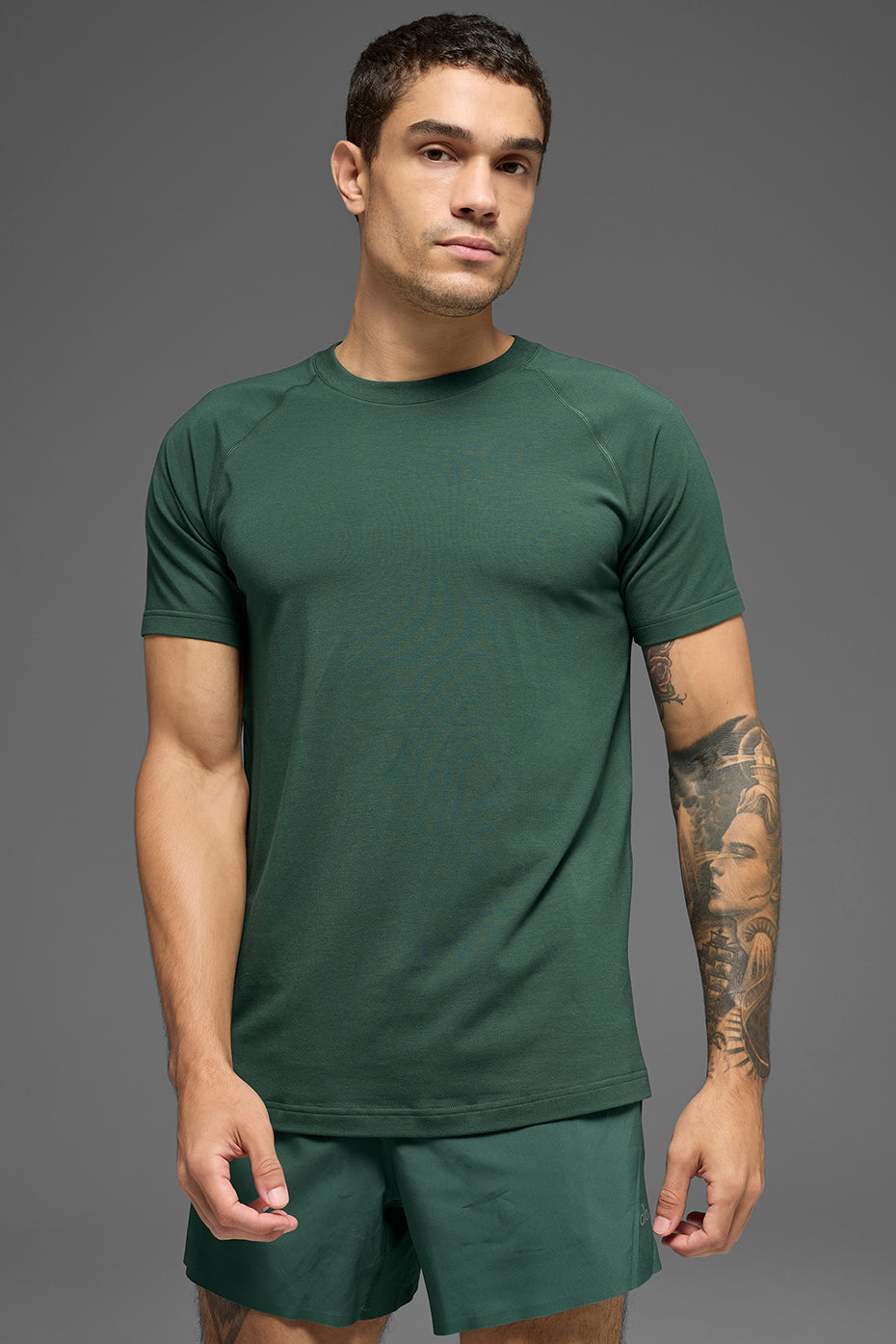 ALO Vapor Crewneck Short Sleeve - Clover Green (M1228R)
