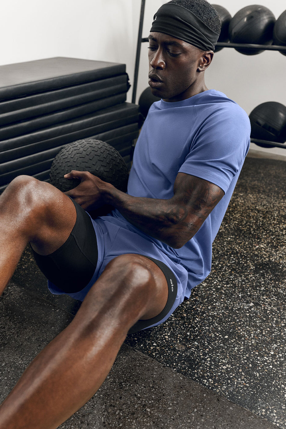 ALO Vapor Crewneck Short Sleeve - Provence Blue (M1228R)