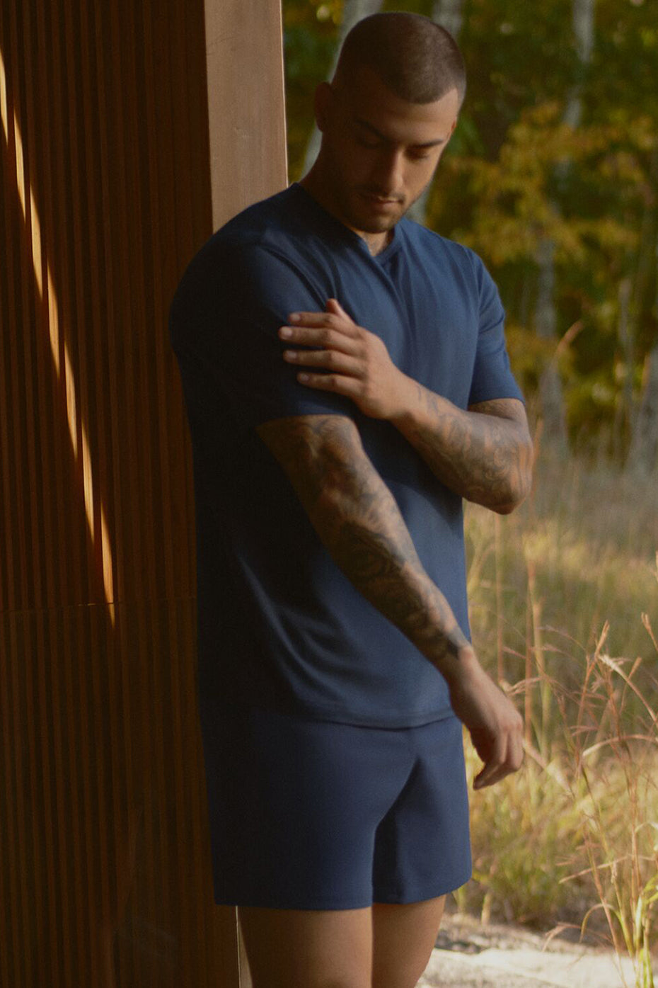 Essential Short Sleeve Street Tee - Navy (M1258R)