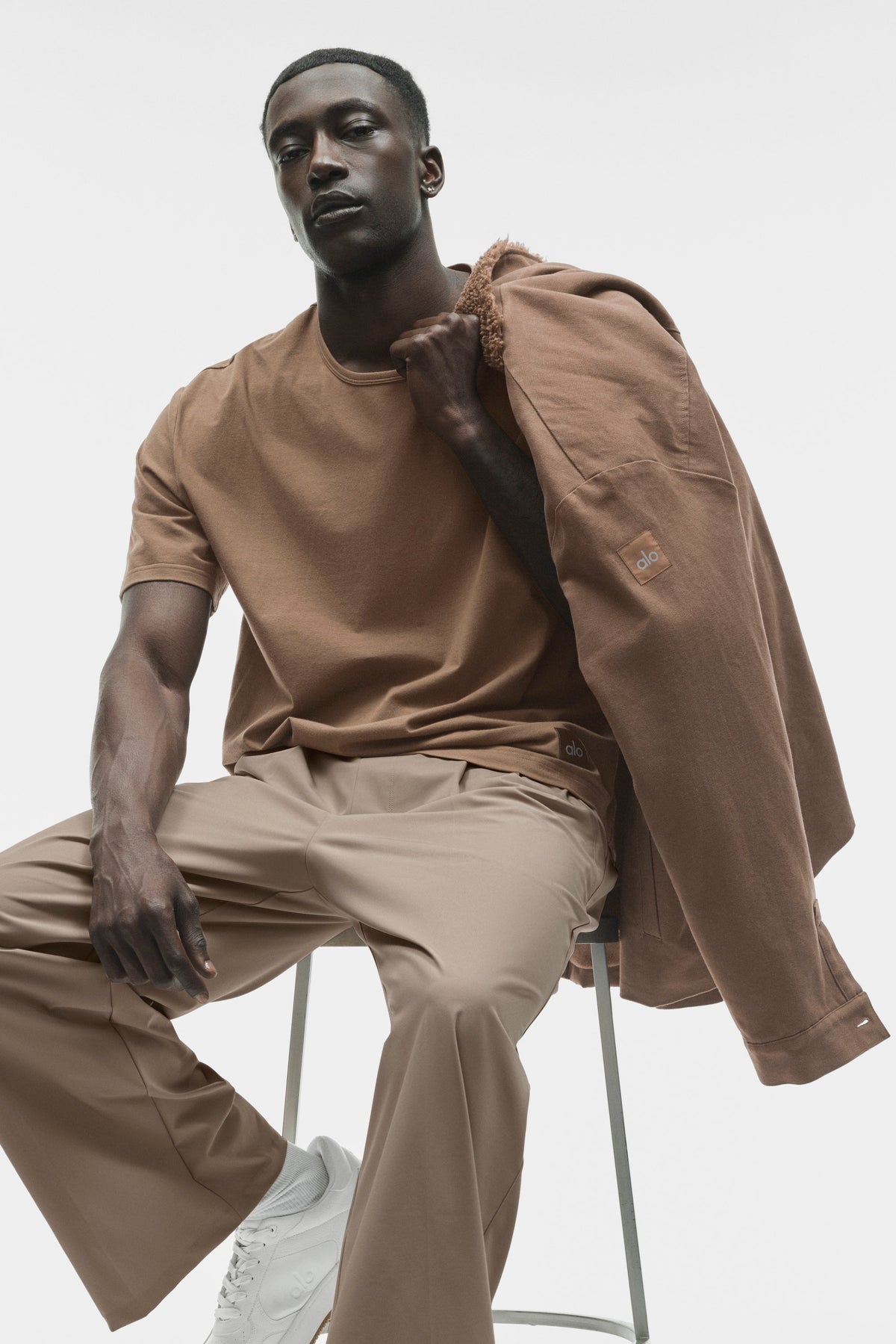 Alo Yoga Street Essential Tee in Java Brown, product image 5 of 5