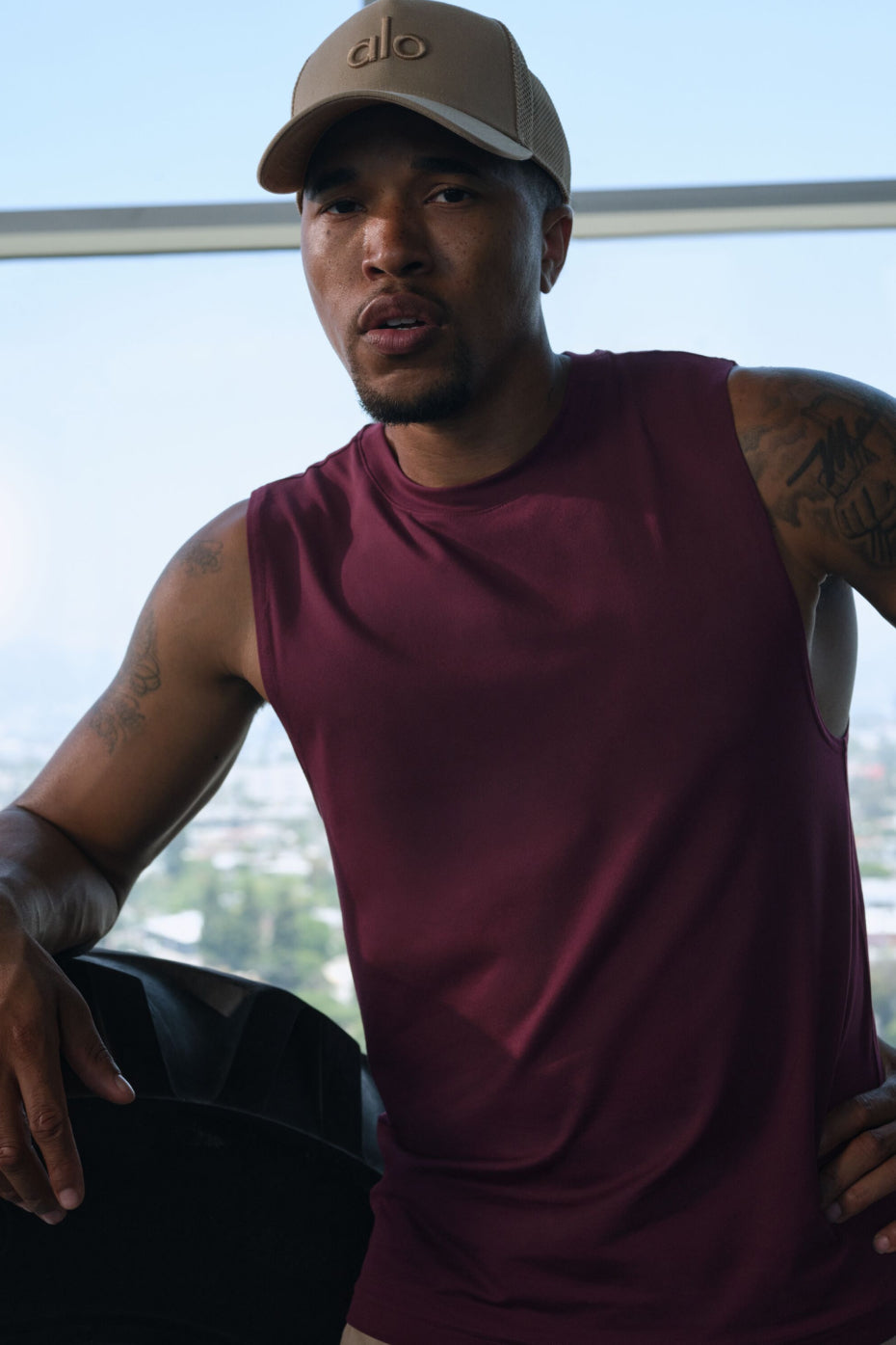 Conquer Muscle Tank - Burgundy (M2066R)
