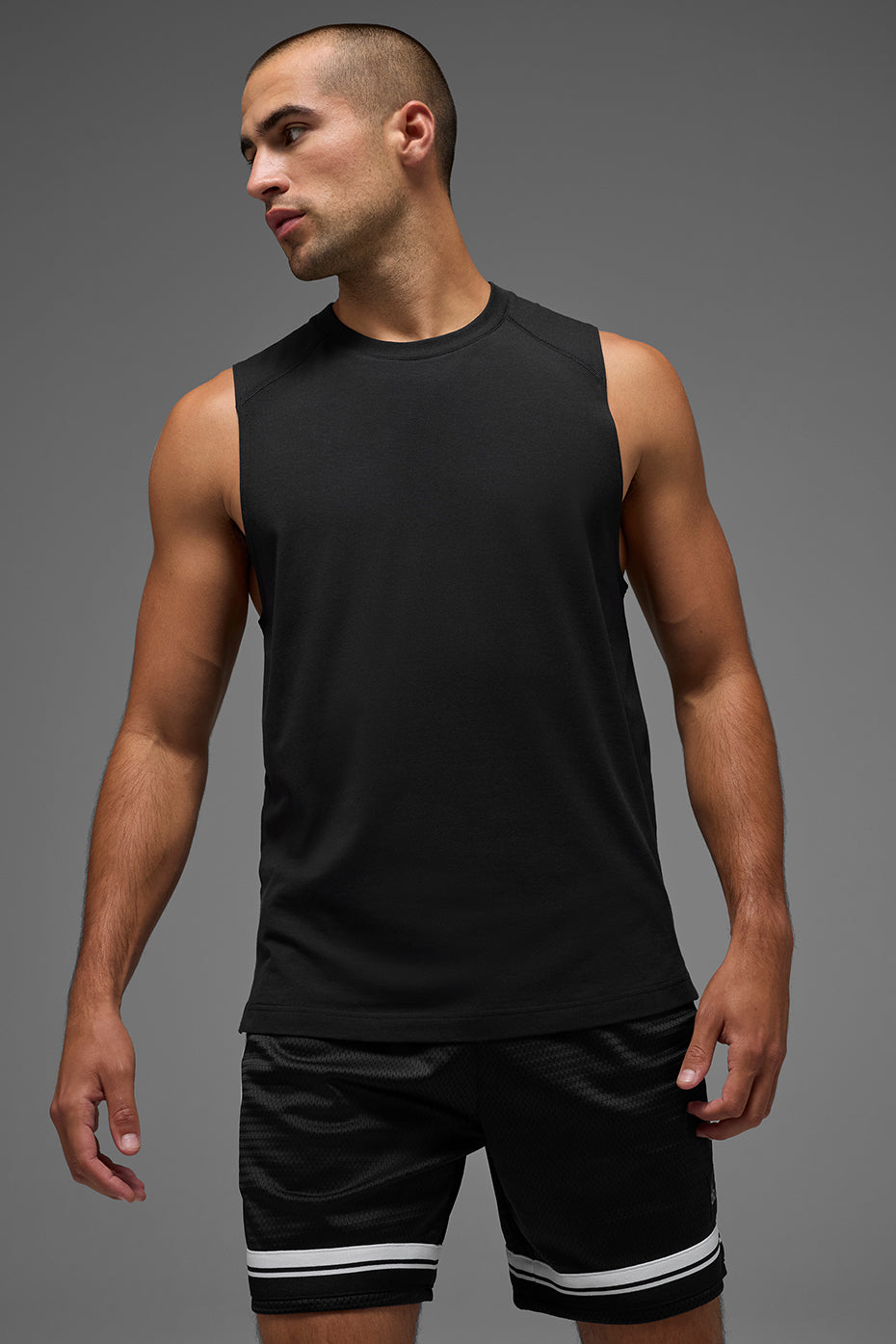 ALO Vapor Muscle Tank - Black (M2073R)