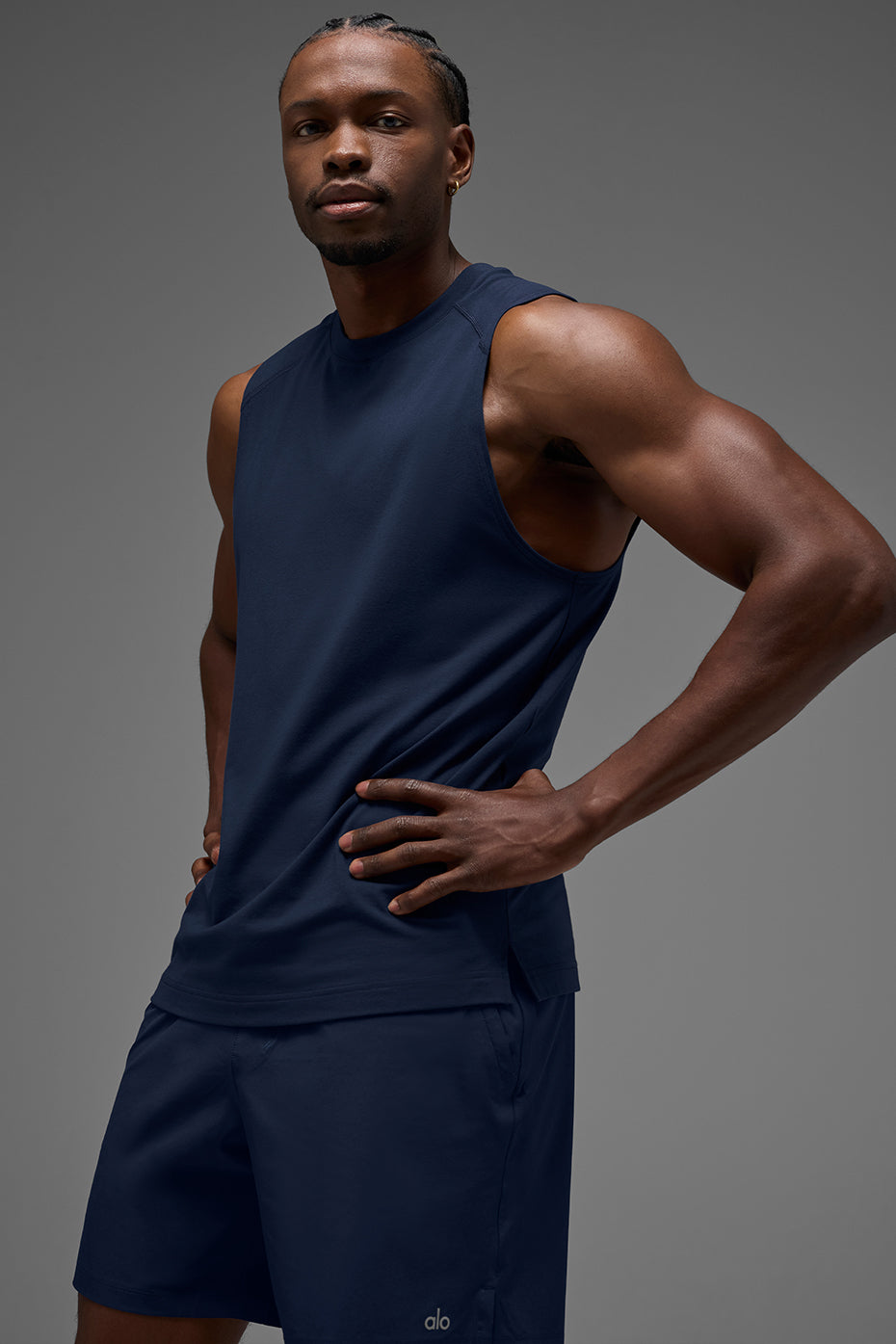 ALO Vapor Muscle Tank - Navy (M2073R)