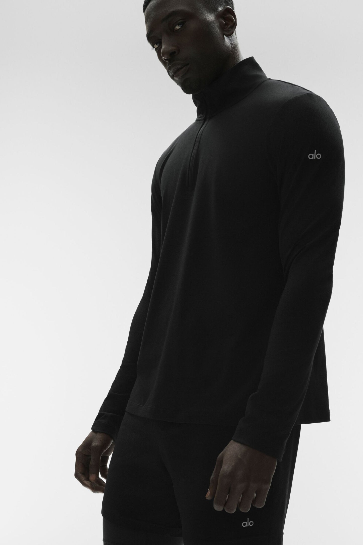 Conquer 1/4 Zip Reform Long Sleeve - Black (M3193R)