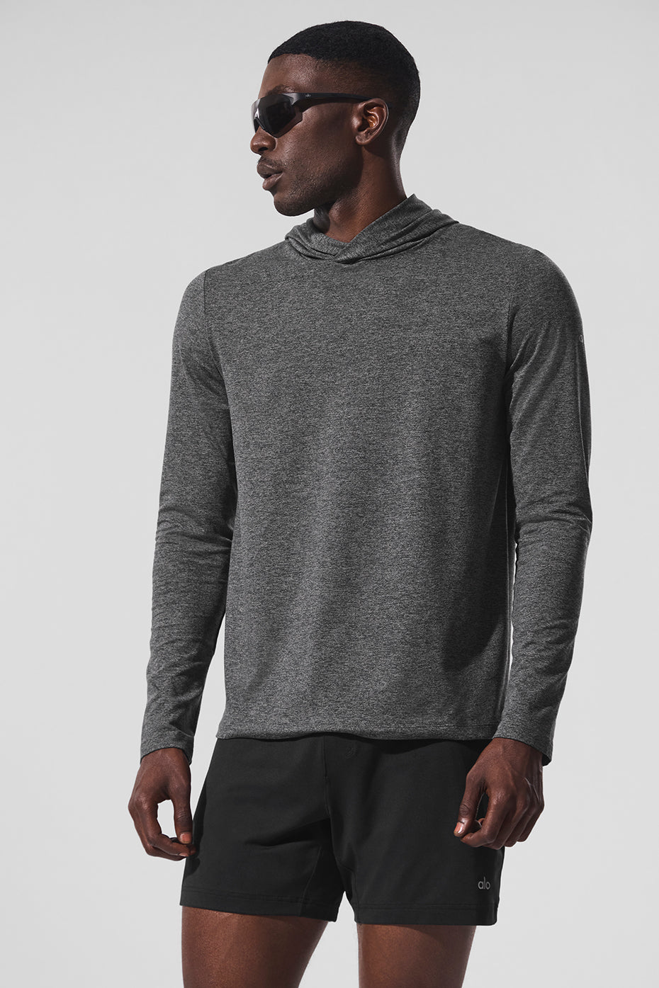 Conquer Reform Long Sleeve With Hood - Dark Heather Grey (M3199R)